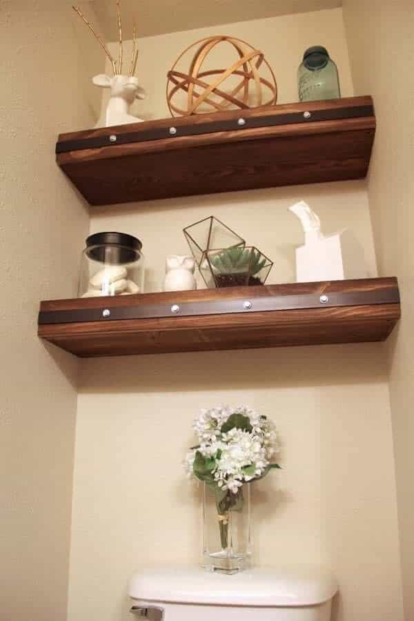 Create Unique Floating Shelves With Industrial Accents