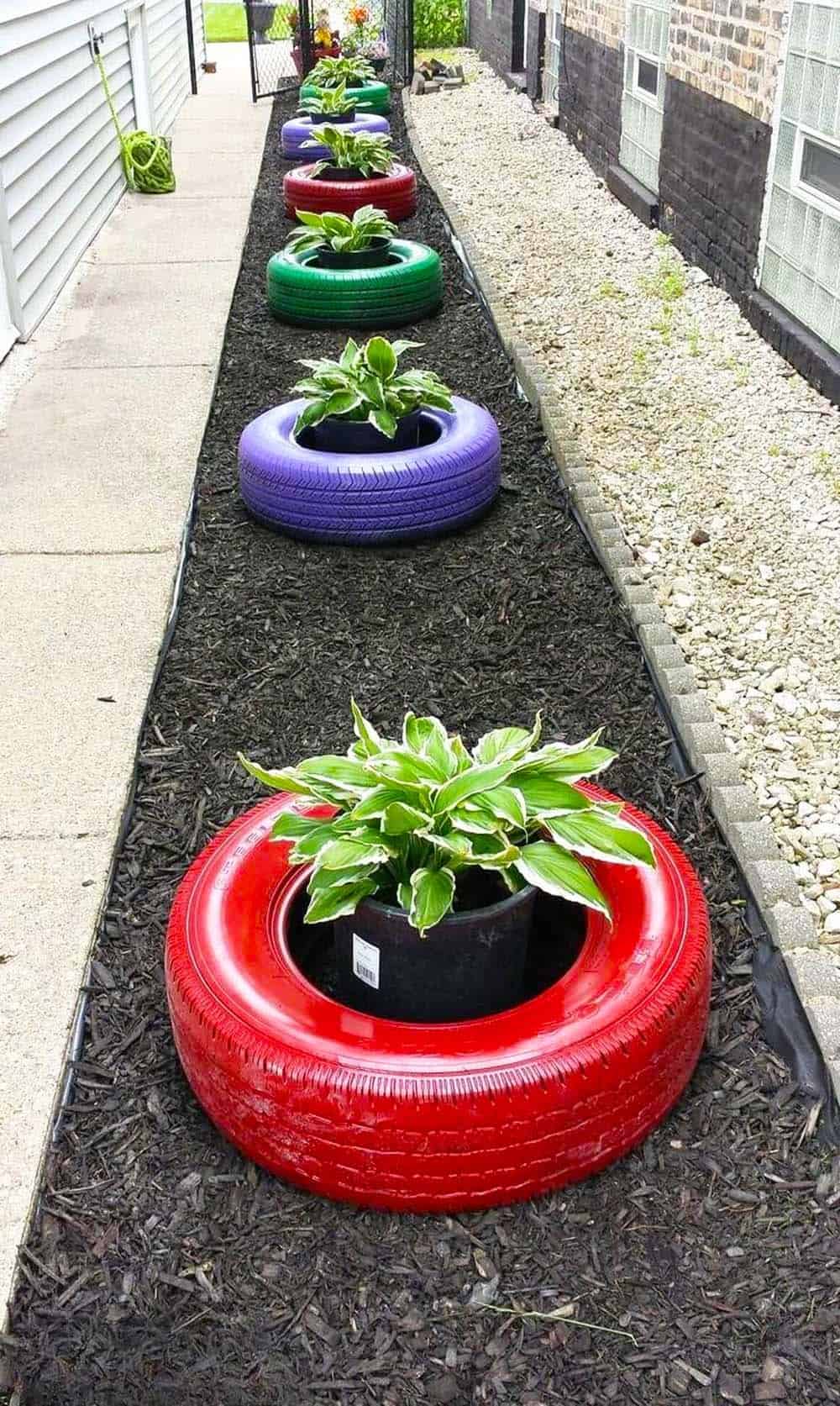 Recycled Tire Planters