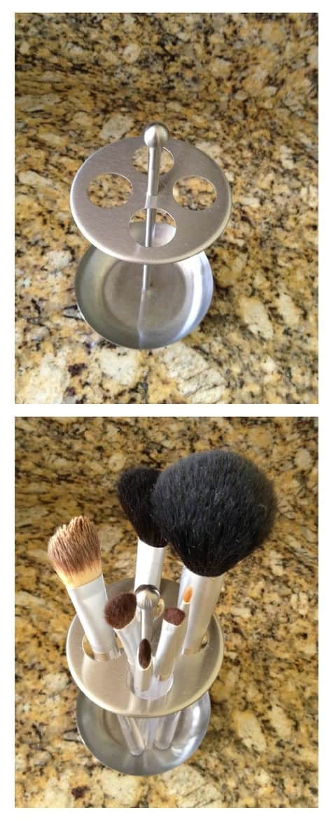 Neatly Store Make-Up Brushes with a Toothbrush Holder