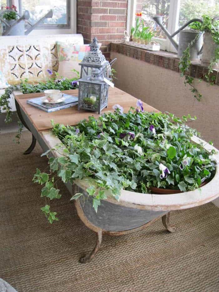 Multiuse Repurposed Iron Tub