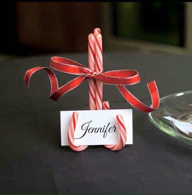 Candy Cane Tripod Card Stand