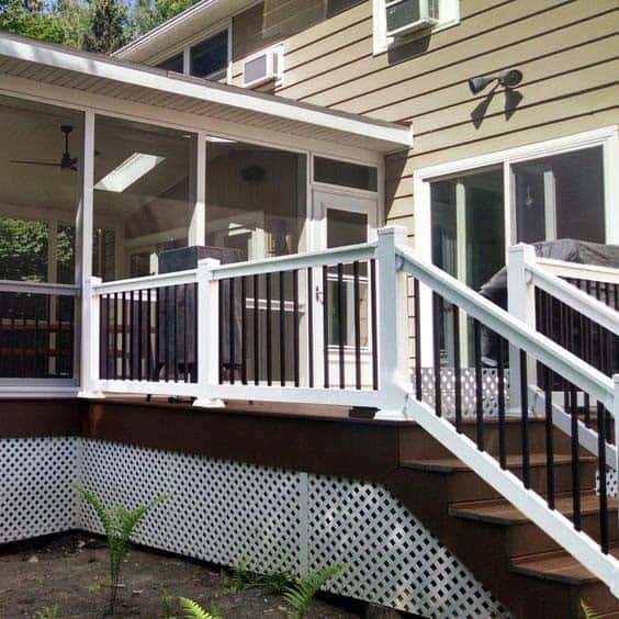 Under Deck Lattice Skirting Can Be Trimmed to Fit