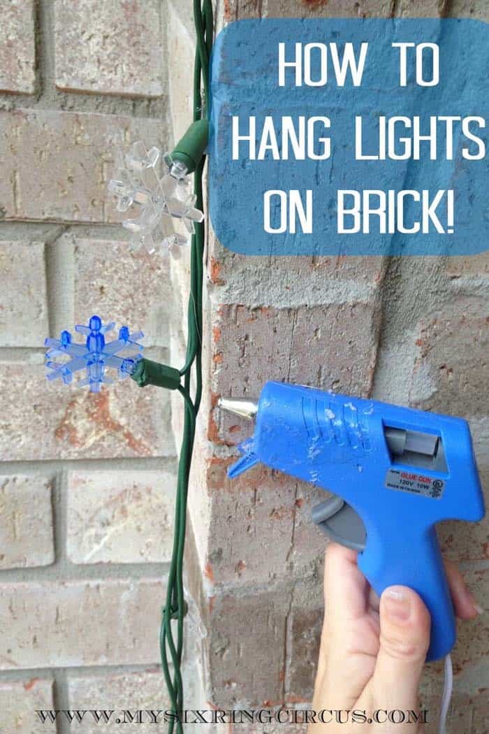 Attach Lights To Brick With Hot Glue