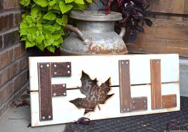 Welcome Guests with a Rustic Wooden Fall Sign