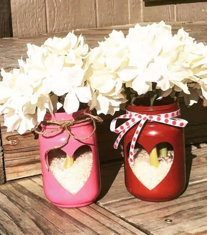 Celebrate Valentine’s with Heart Mason Jars