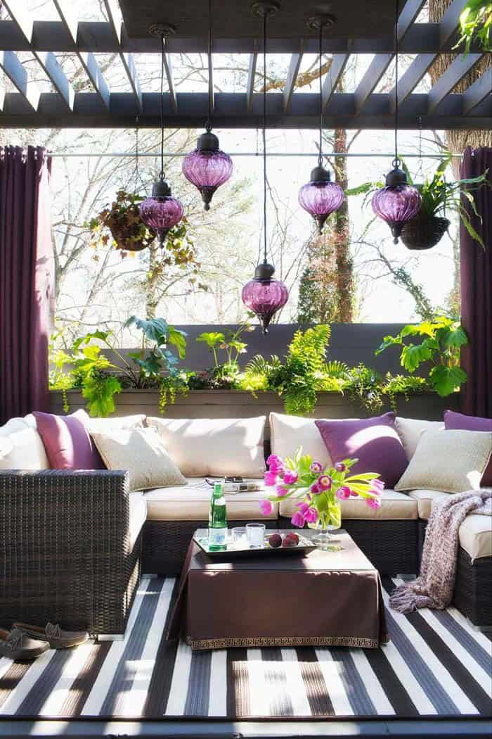 Hanging Glass Moroccan Lanterns Bring Color And Light