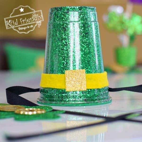 Make a Leprechaun Hat with Glitter Paint and a Buckle