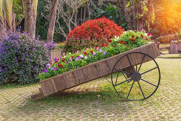 Market Wagon Reclaimed as Flower Planter