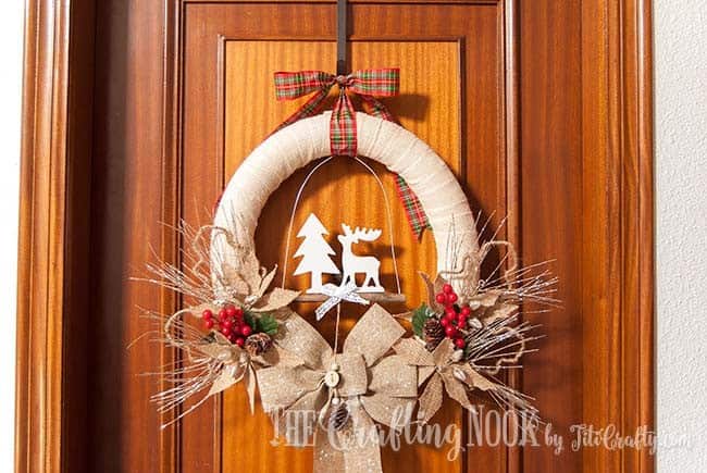 Step Up Your Door Game with a Rustic Burlap Wreath