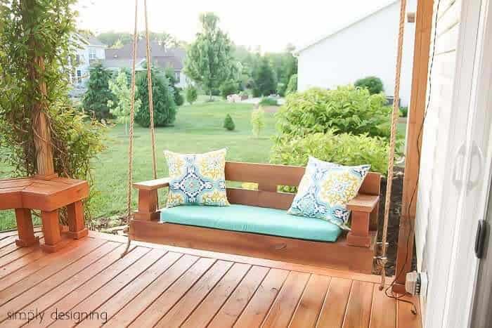 Create a Romantic Patio Oasis with a DIY Swing Bench