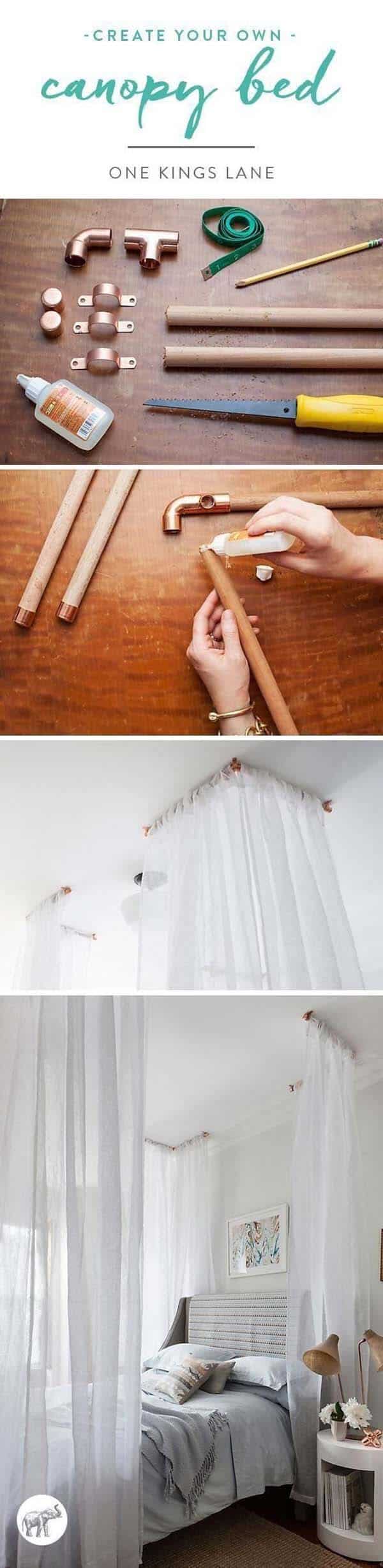 DIY Sheer Canopy Curtains