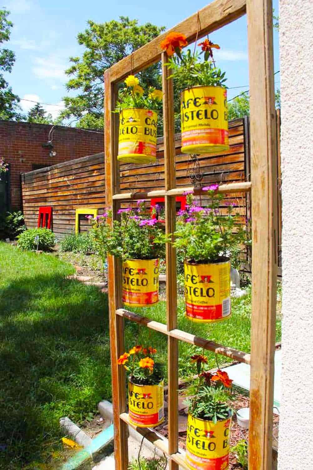 Vertical Coffee Can Garden