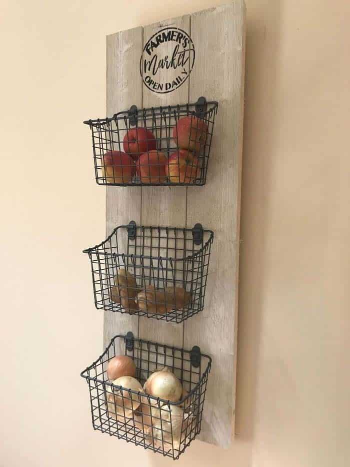 Create Additional Storage Space with a Wire Basket Stand