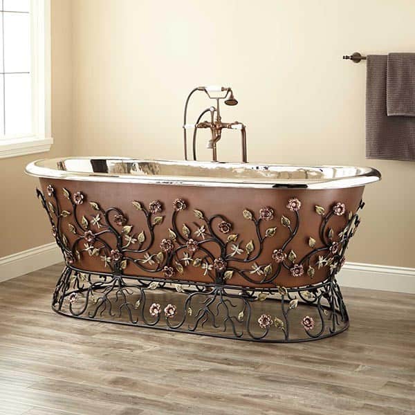 Bring Rustic Elegance with an Intricate Bathtub Design