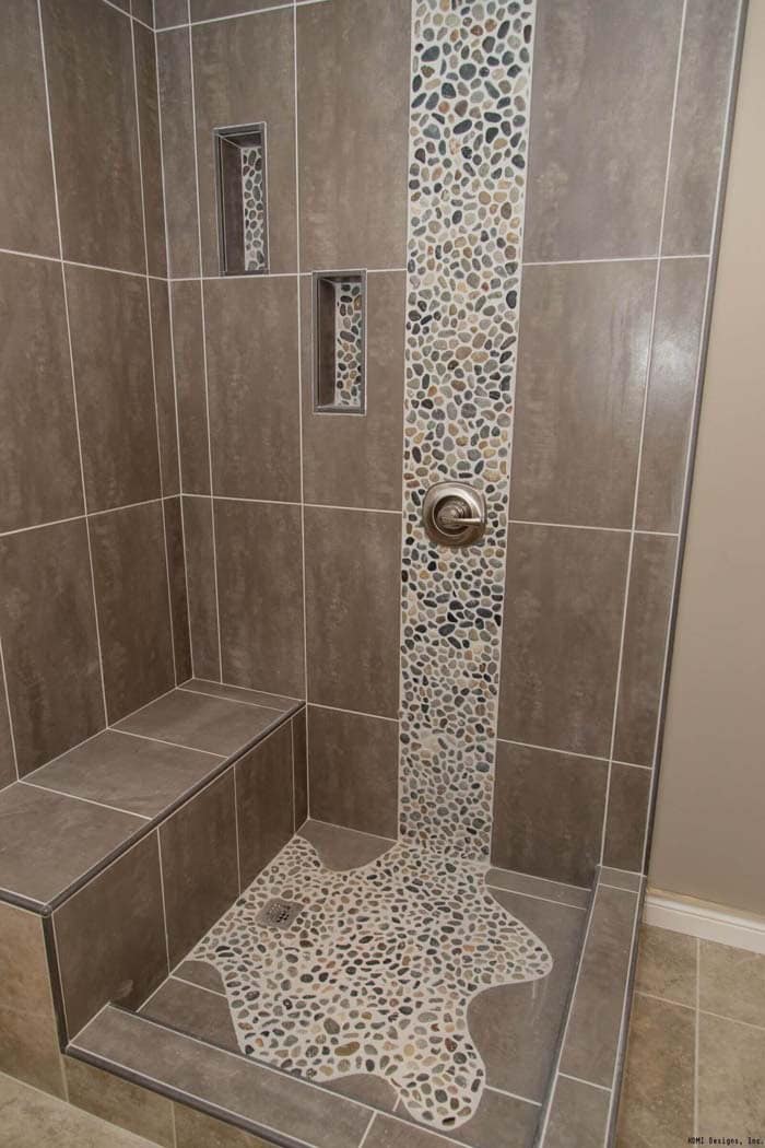 Rockfall Accent Tile Shower