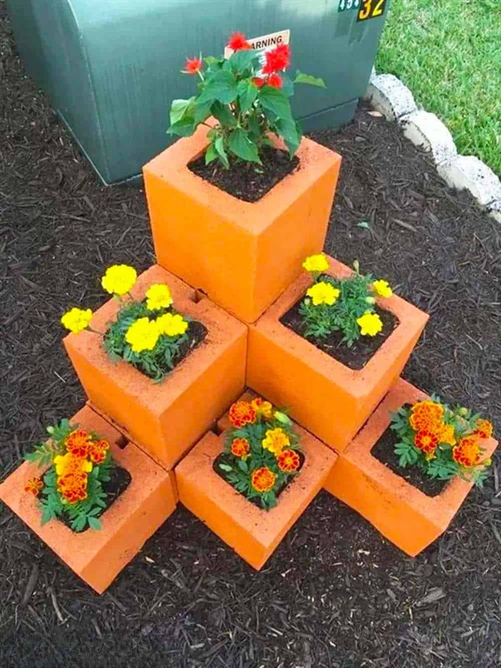 Terra-Cotta Tower Planter