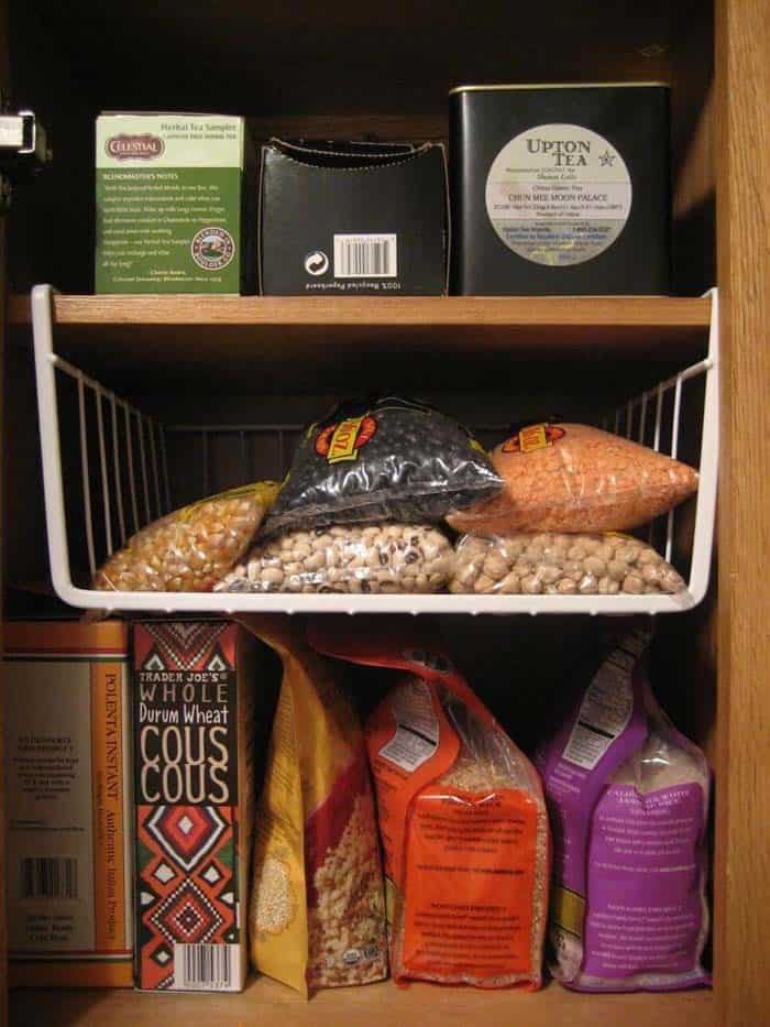 Wire Shelving for Dried Beans and Corn