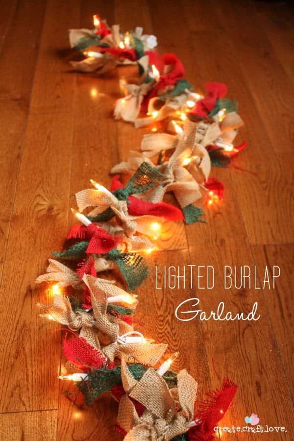 Enchant Guests with a Lighted Burlap Garland