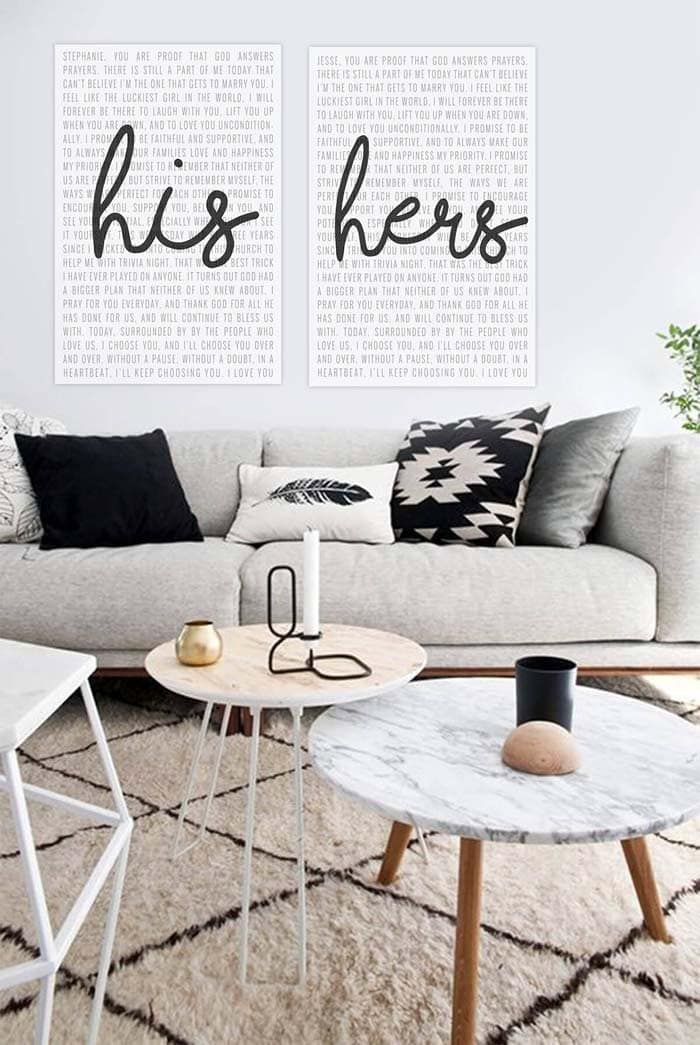 Simple Prints and Neutral Colors for Minimalist Room Decor