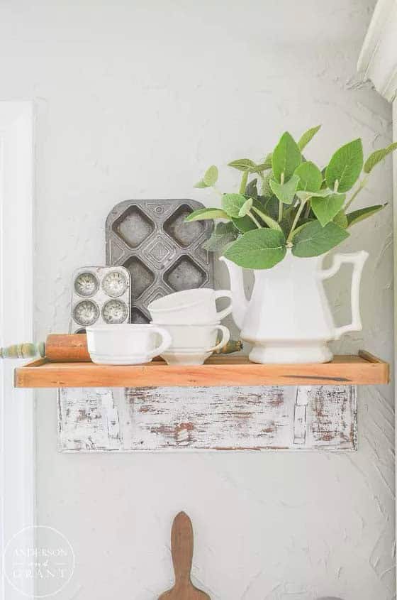 Distressed Farmhouse Style Shelf