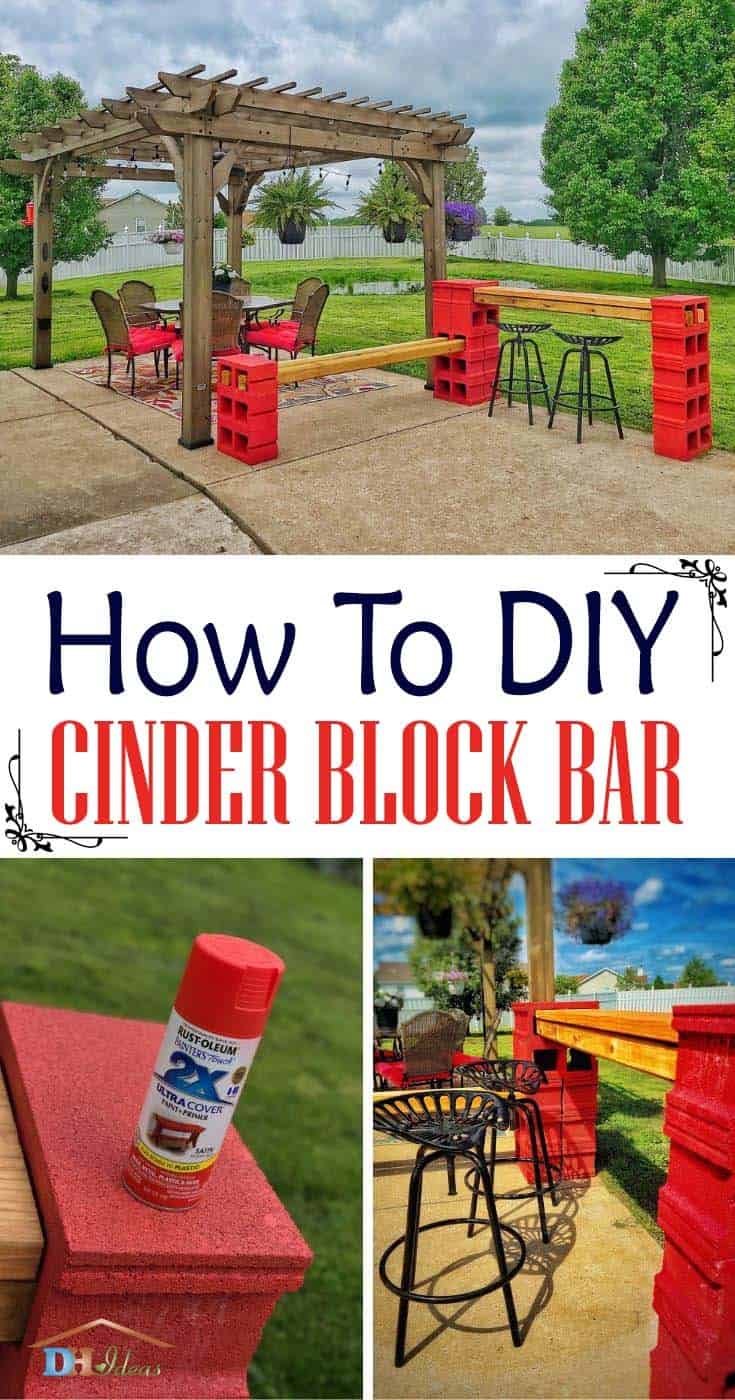 Build a Sturdy Cinder Block and Wood Bench Set