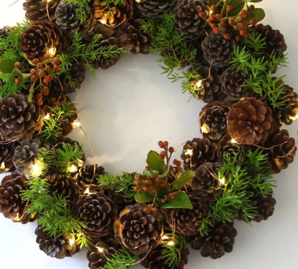 Bring Nature Indoors with a Pinecone Wreath