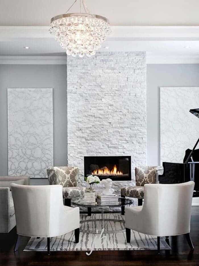 Add Splendour with Modern Gypsum Tiles Fireplace