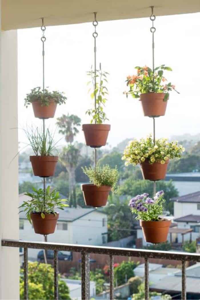 Define Your Balcony with Terracotta Hanging Planters