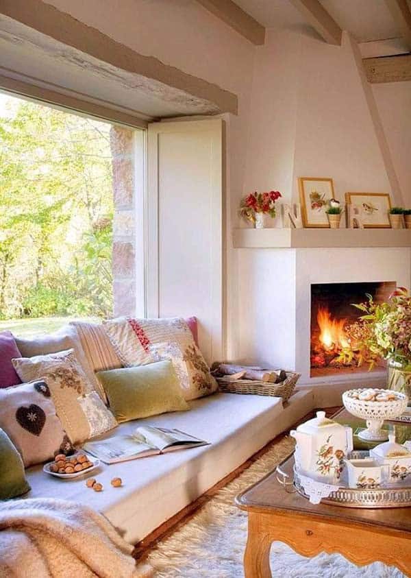 Place the Fireplace Close to Window for a Stunning View