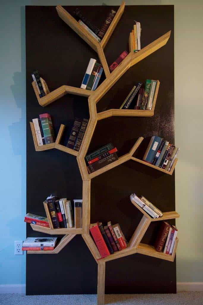 Artistic Bookshelf Tree