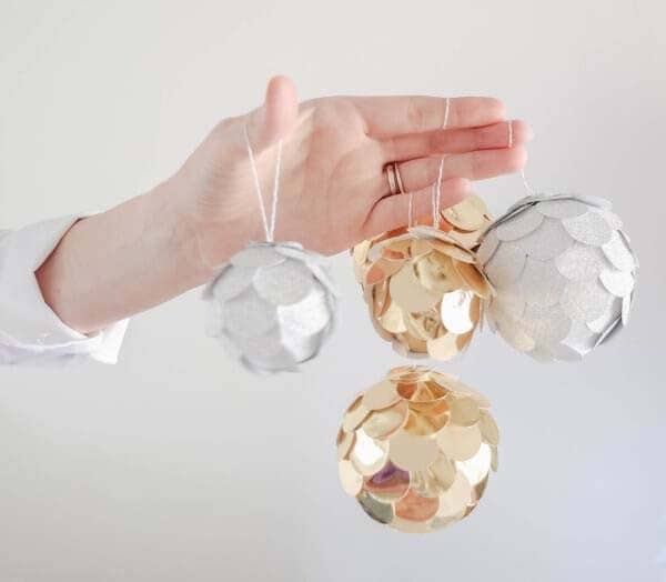 Disco-Inspired Ball Ornaments for a Cheery Christmas Tree