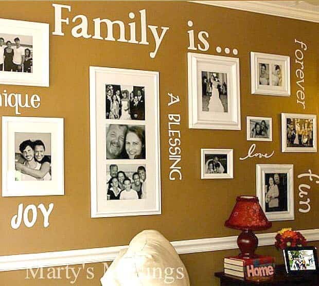 Display Family Photos Creatively with Vinyl Decals