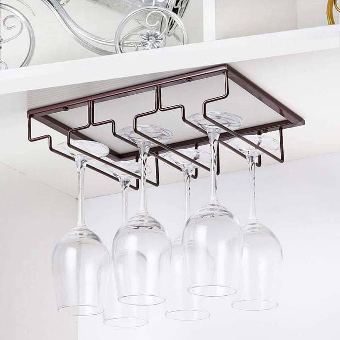 Maximize Storage with a Hanging Wine Glass Organizer