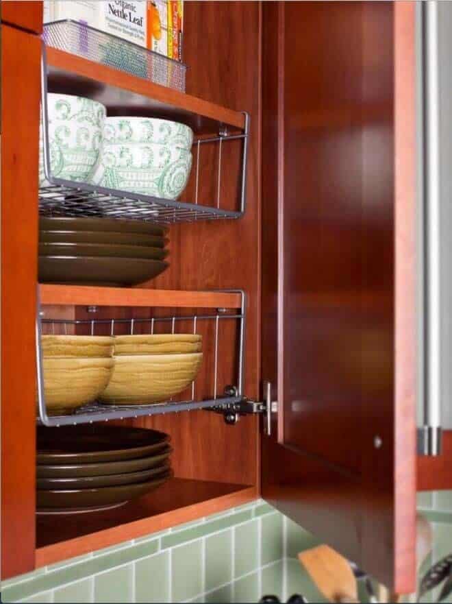 Add Extra Storage Below Cabinet Shelves