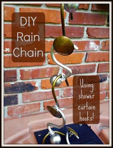 Easy Shower Hook Rain Chain DIY