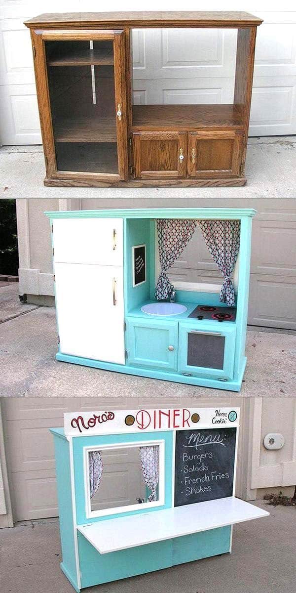 Transform a Cabinet into a Play Kitchen