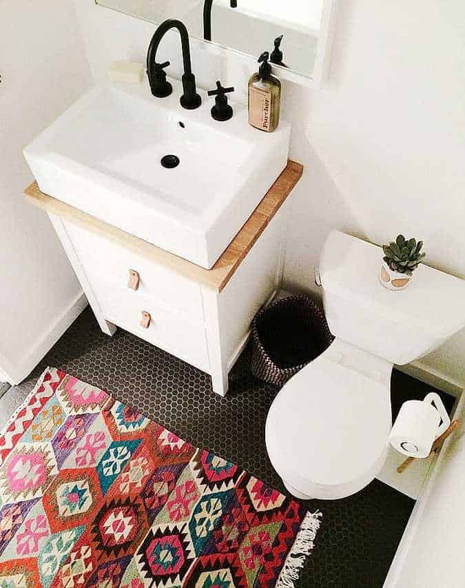 Small Vanity Bathroom Storage Solution