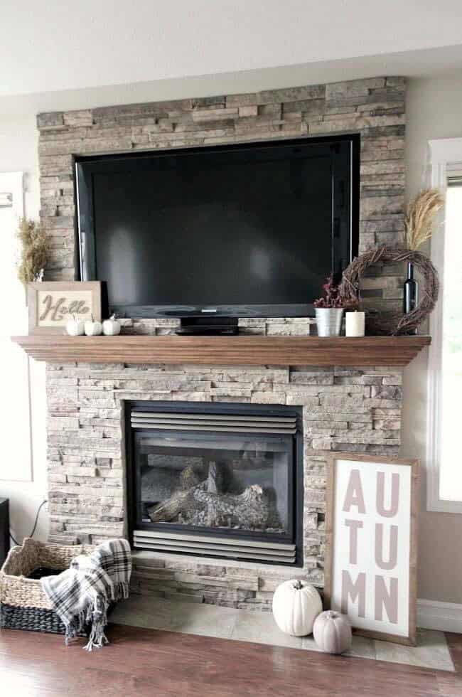 Upgrade a Fireplace with Cheap Gypsum Stacked Stone Tiles