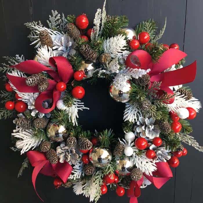 A Wreath Creates A Festive Entry