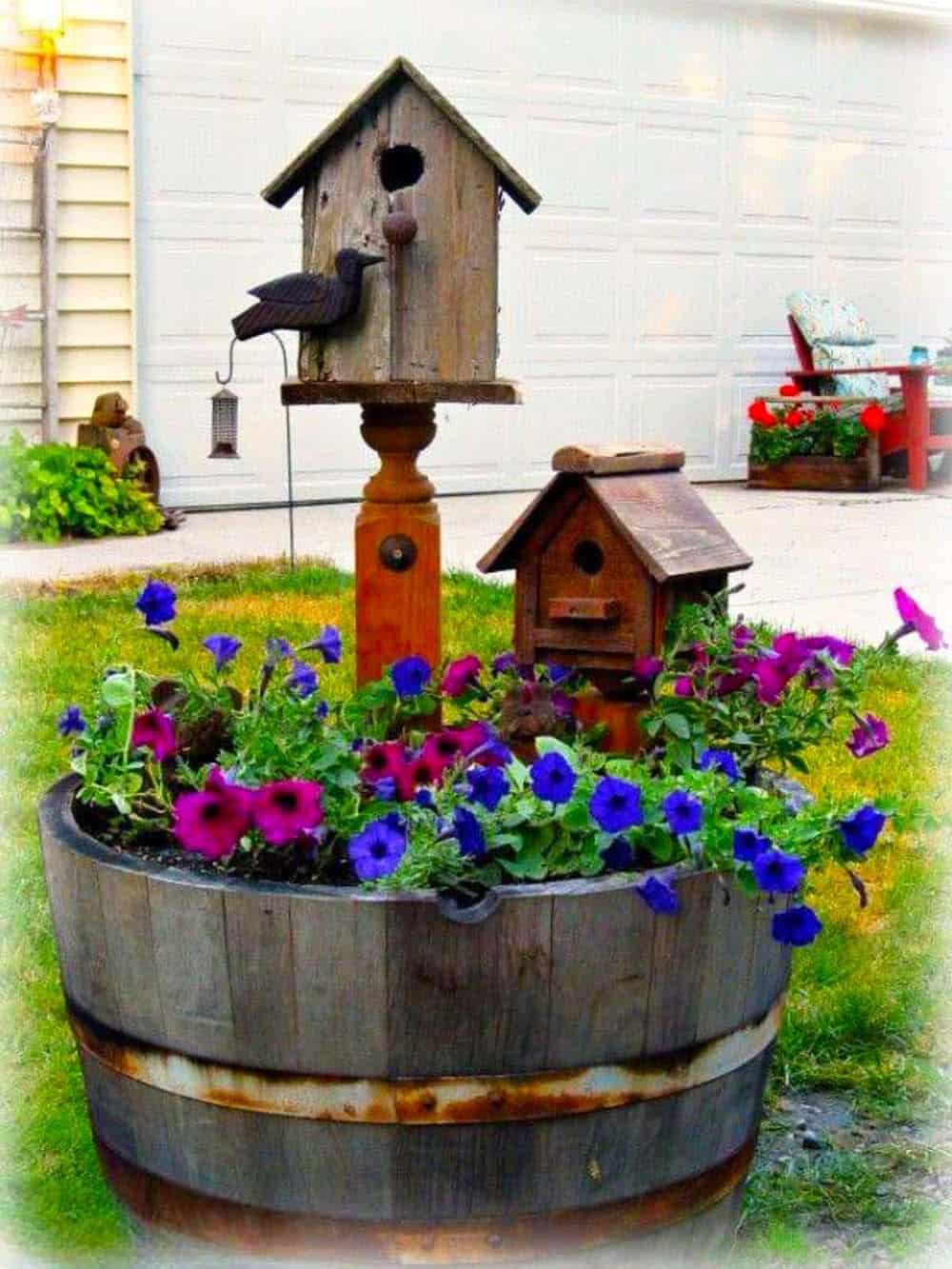 Barrel Planter Whimsy