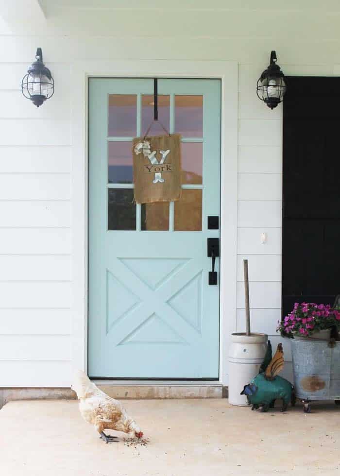 Barn Style Blue Door