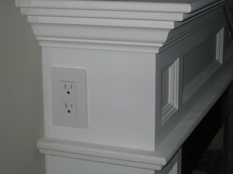 Electrical Outlet In Fireplace Mantle