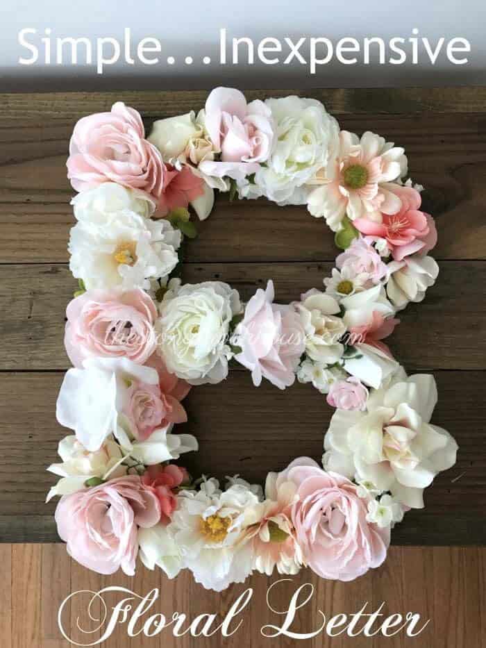 Wood Mounted Flower Monogram