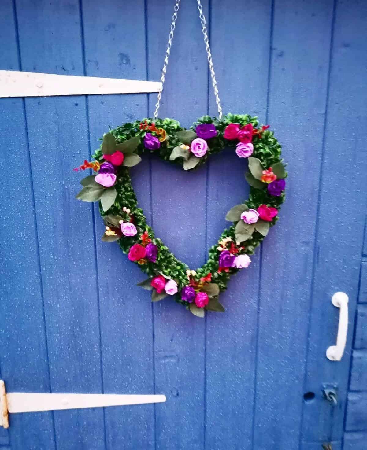 Wreath With Faux Flowers