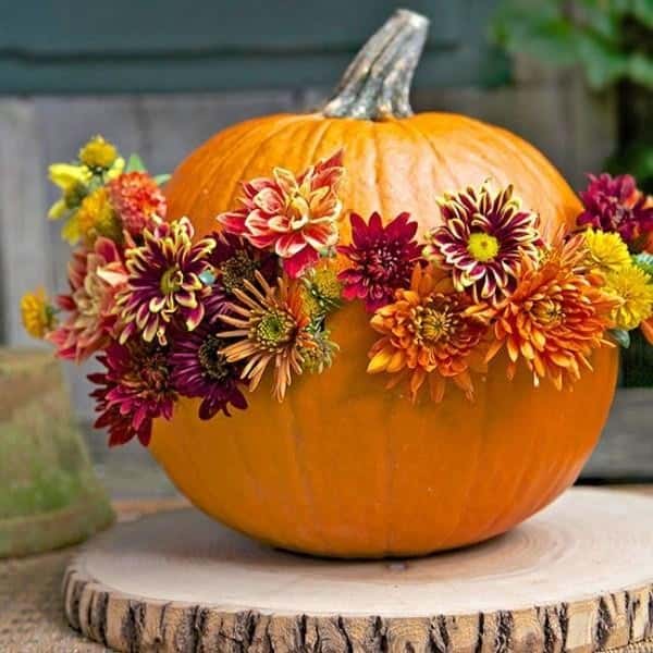 Transform Your Autumn Decor with a Pumpkin Floral Display