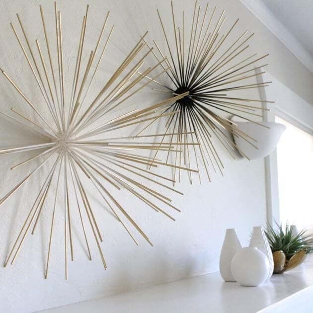 DIY Bamboo Skewer Art Installation