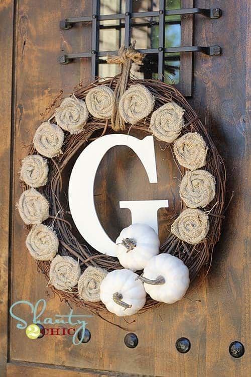 Be Charmed with a Grapevine Monogrammed Wreath