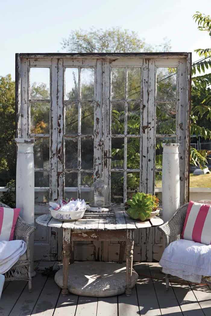 Enjoy an Open-Air Feel With an Upcycled French Door Setting