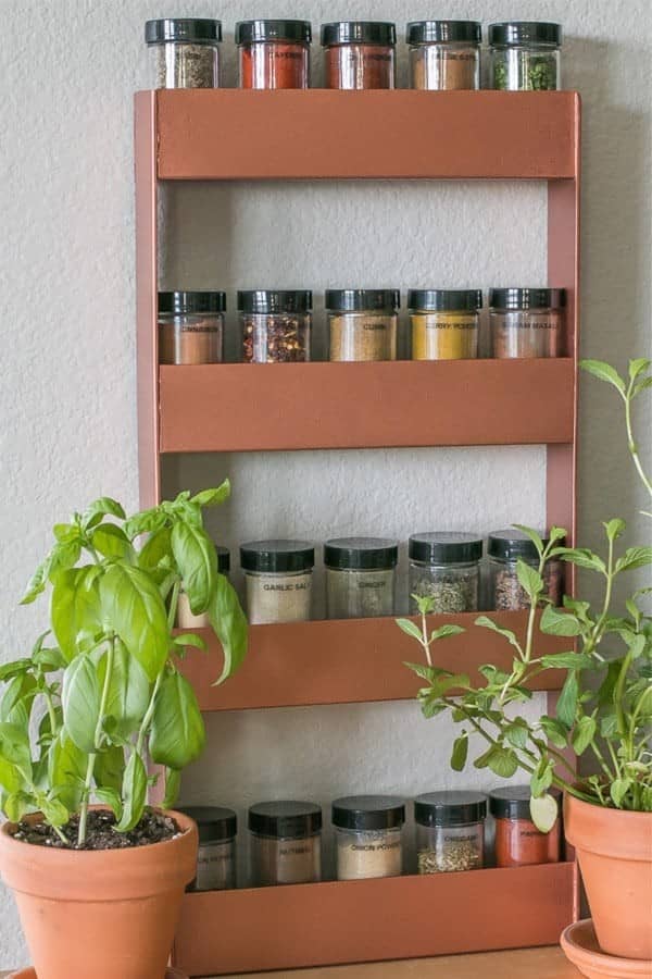 DIY Modern Copper Rack