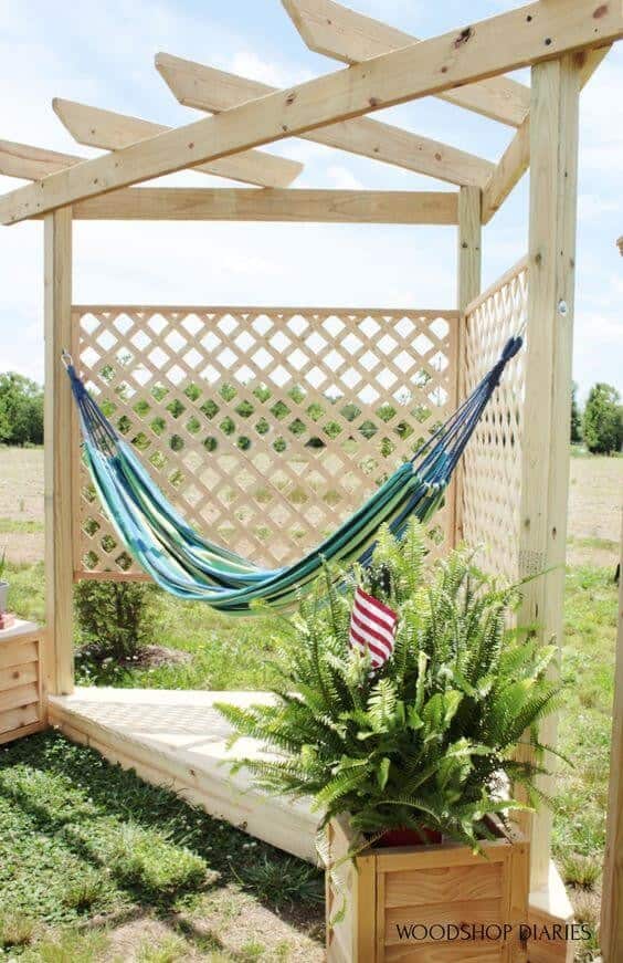 Unwind in Total Comfort with a Deck Hammock in a Pergola